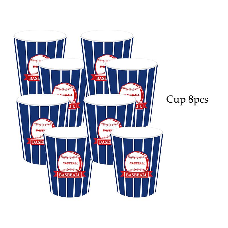 Baseball Theme Party Disposable Tableware Paper Plates Cup Banner Balloons Birthday Club Celebrations Baby Shower Decor Supplies