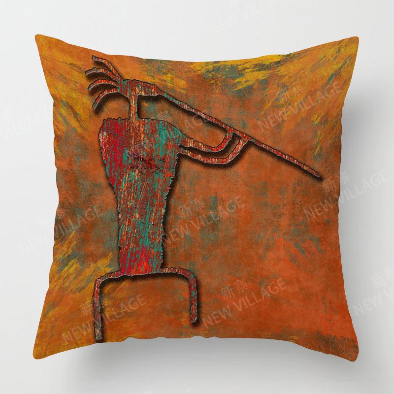 Modern Orange Abstract Geometric Cushion Cover Home Decor Pillow Cover Sofa Throw Pillow Cover 45x45 40x40 50x50 60x60