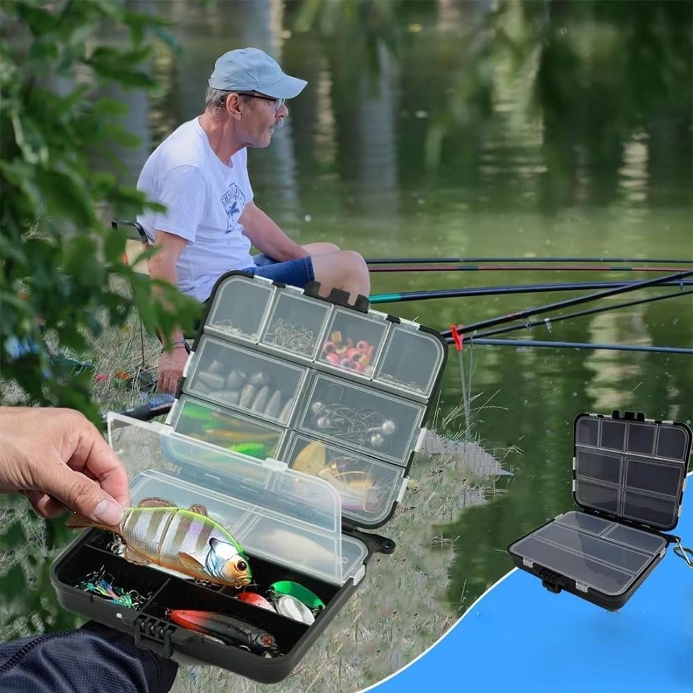 Fishing Parts Storage Fishing Accessories Box Double Sided Design Bait Box  Carp Fishing
