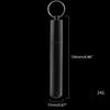 Stylish Cigarettes Container with Keychain Portable Cigarettes Holder Aluminum Metal Cigarettes Storage Tube for Men
