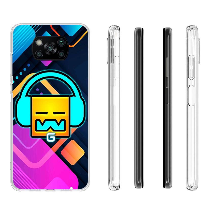 Geometry Dash Game Cover Phone Case For Xiaomi Poco F7 Ultra X7 X6 X5 Pro M7 Redmi 15C 15 13C 13 12C 12 10C 10 9A 9C 9T 9 Shell