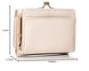 Aldi CAP24 Women's Tri-fold Wallet with Clasp, Solid Color, Ivory