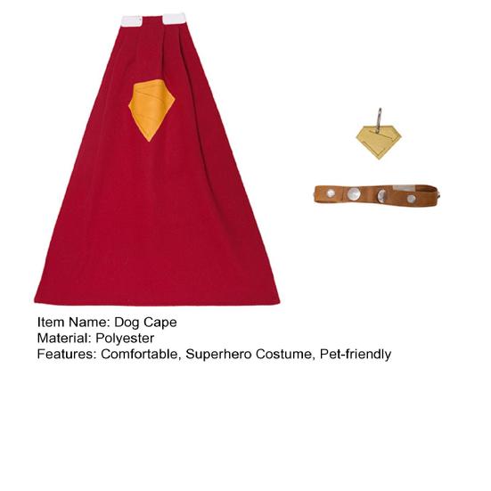 Set costume da supereroe per cani, mantello da supereroe con targhetta identificativa per il collare, travestimento per animali domestici, ideale per cani e gatti, perfetto per divertenti giochi di ruolo e feste in maschera.