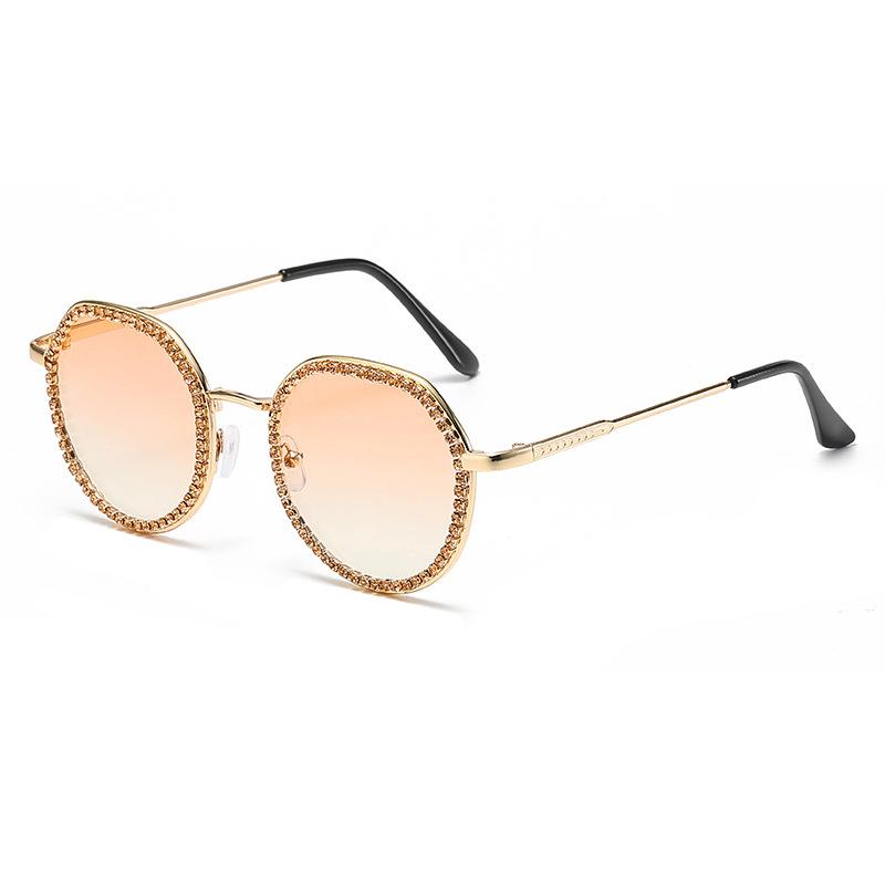 Diamantbesetzte Sonnenbrille Retro-Trend High-End-Sonnenbrille Damen UV-Schutz-Sonnenbrille