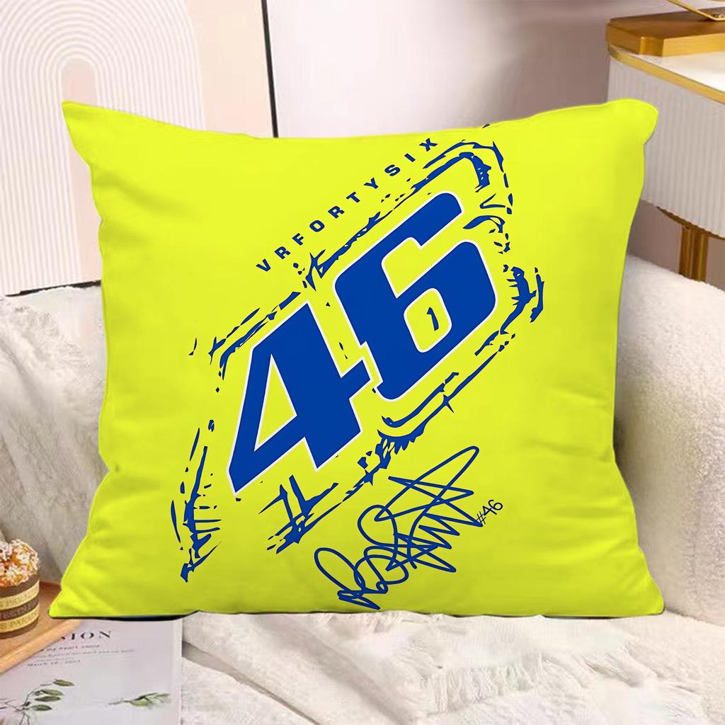 Pillow Covers Cartoon Sofa Decorative Home Doublesided Printing Short Plush CuteVValentinoRRossiCushion Cover