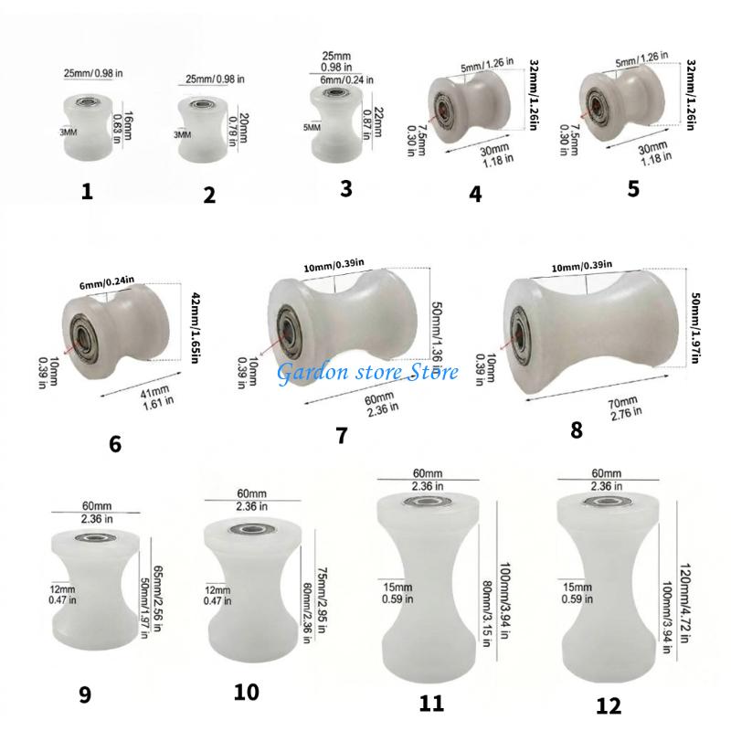 B0KB Nylon U Grooves Bearing Roller For Quiet Door Movement On Various Track