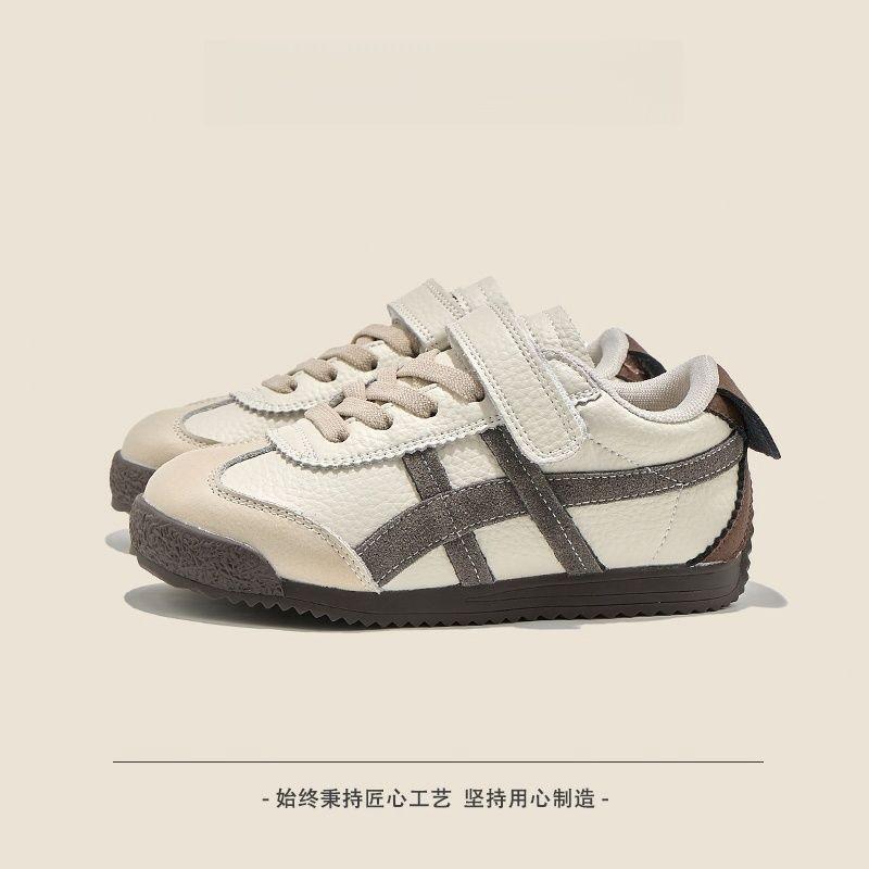 

Real soft leather children s Forrest Gump shoes 2025 spring and autumn new girls and boys board shoes white shoes sports shoes 37