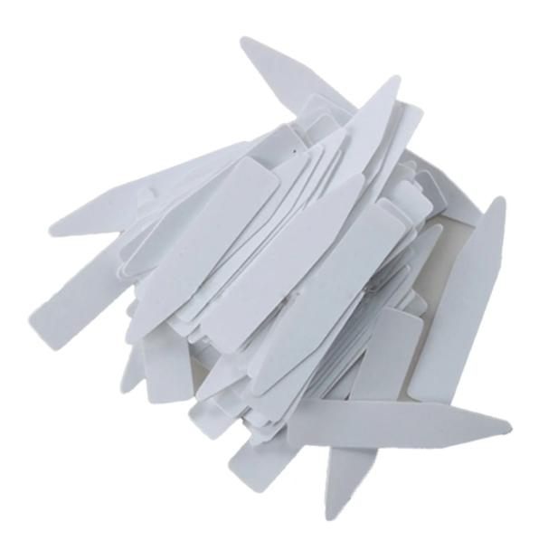 100pc Plastic Plant Labels Waterproof Garden Markers for Succulents Herb Flower Seedling Identification Durable and Reusable