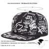 Unisex Black and White Letter Graffiti Printing Hip-hop Hats Spring Autumn Outdoor Adjustable Casual Baseball Caps Sunscreen Hat