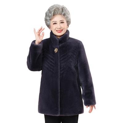Neue Winterkleidung mit verdicktem, nerzartigem Pelzmantel Damen Stilvoller, pelzartiger Mantel
