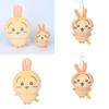 Cute Cartoon Self-mocking Bear And Bunny Plush Keychain Gift