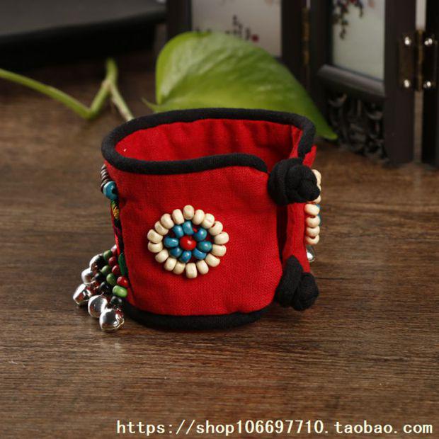 Ethnic Handmade Lijiang Cloth Art Bracelet