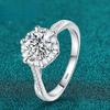 NeeTim Moissanite Diamond Rings Wedding Band for Women Sterling Silver Plated 18k White Gold Promise Ring Certified