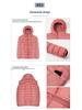 Women's Lightweight Short Down Jacket, Autumn/Winter 2025: Hooded, Slimming, 90% White Duck Down, Casual Outerwear Trend.