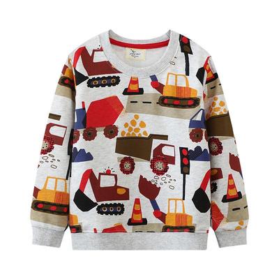 Höstens rundhalsade långärmade sweatshirt för pojkar - Europeisk & Amerikansk stil för barn