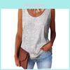 Canottiera Senza Maniche con Paillettes da Donna in Tessuto Poliestere Stile Casual Primaverile