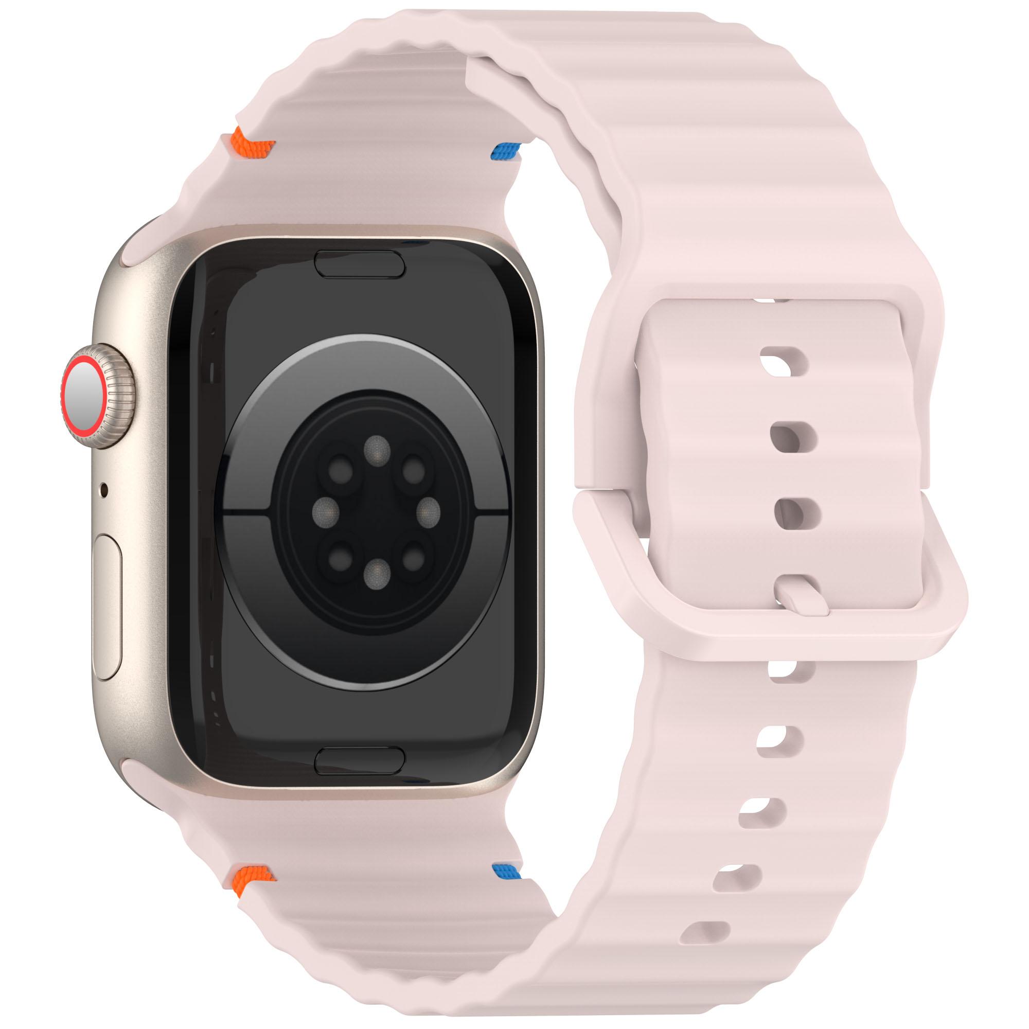 

KALEBOL Silicone Strap for Apple Watch Series 10 46mm/Ultra 2/Ultra 49mm/9 8 7 45mm/SE (2023) SE (2022) SE 6 5 4 44mm/3 2 1 42mm Band Pink