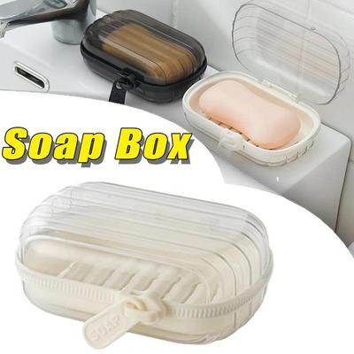 Portasapone Creativo Portatile da Viaggio Sigillato Design con Cerniera Contenitore per Sapone a Prova di Perdite Vassoio per Sapone a Doppio Strato