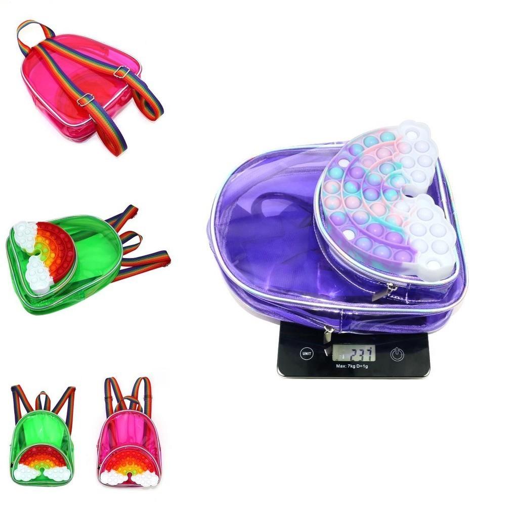 Trendy Fidget Backpack Toys Big Size Pop It Shoulder Bag With Unique Bubble Design