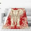 Cute Safari Animals Print Fleece Blanket Boho Nature Style Soft Warm Throw Interior Decoration Bedding Cover For Home50X60