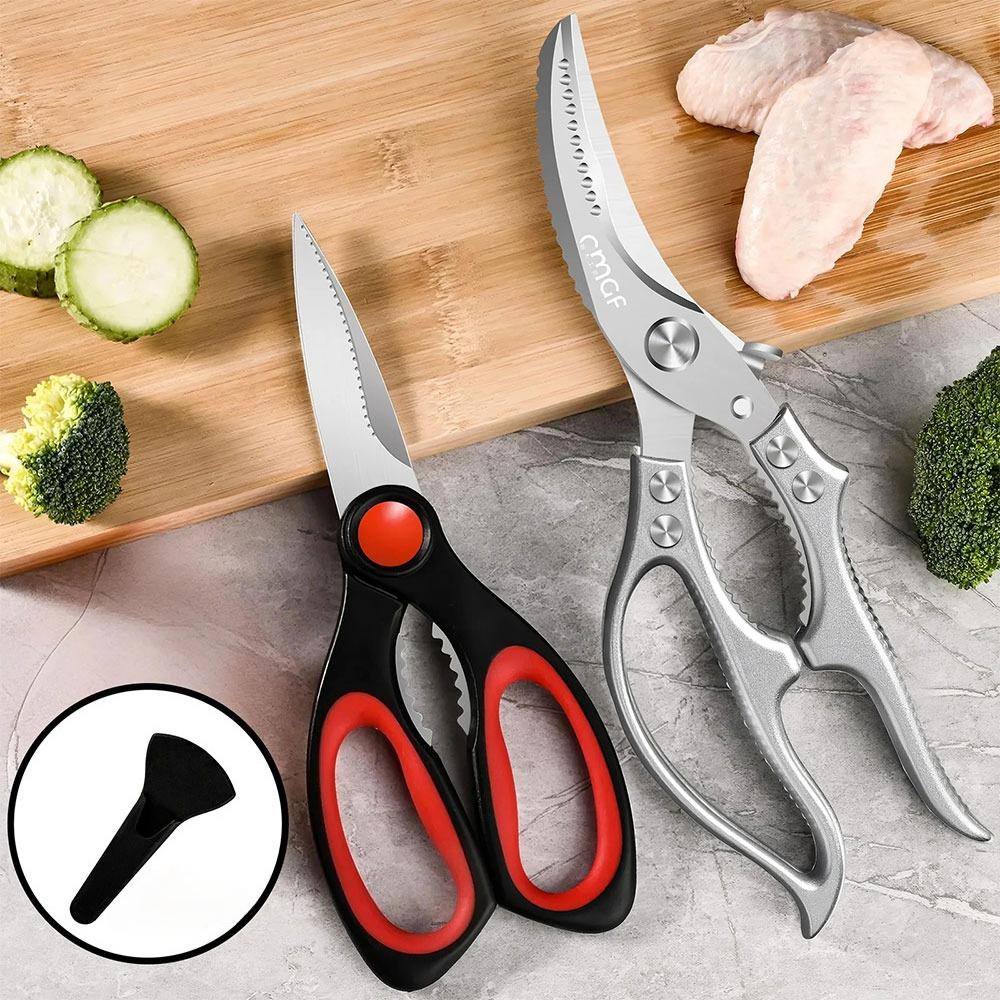 Stainless Steel Chicken Bone Scissors Heavy Duty Kitchen Scissors Sharp Chicken Duck Fish Scissors Multipurpose Kitchen Shears5