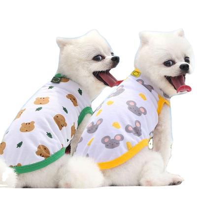 Ropa para perros y gatos de tamaño pequeño, mediano y grande, nuevos chalecos de osito de peluche de dibujos animados para primavera y verano, Bichón Frisé