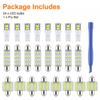 24Pcs Universal T10 Car Led Light Bulb White Car Interior Dome License Plate Festoon Map Reading Light Mixed Lamp Set