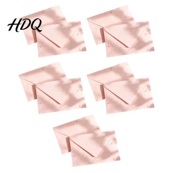 Textured Paper Envelopes for Craft Projects 10PCS Petal Art Envelopes Real Floral Texture Design Thick Western Style Elegant Holiday Wishes