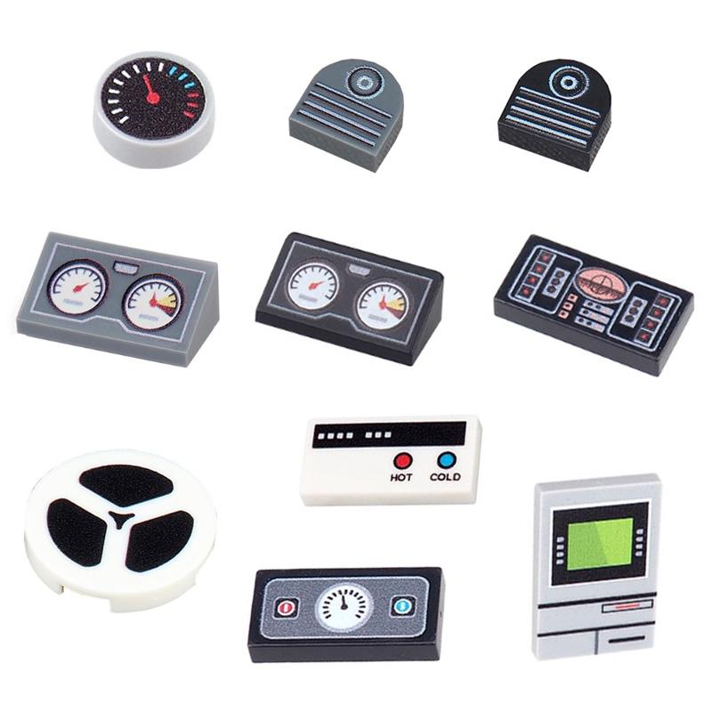Scene Model Printing Accessories Building Blocks Dashboard Screen Keyboard Mouse Control Buttons Mini Compatible Brick Toy N08