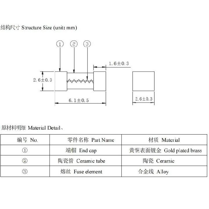 SMD Ceramics Blow Fuse 1808 2410 6125 0451 0.5A 500mA 125V 250V AC 1A 1.5A 2A 3A 3.15A 4A 5A 6.3A 8A 10A 15A Ultra-rapid Gold Fuse Holders1