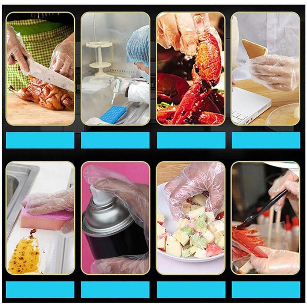 Plastic Clear Disposable Glove Garden Restaurant Home Food Tool 50Pc/100Pc/150Pc