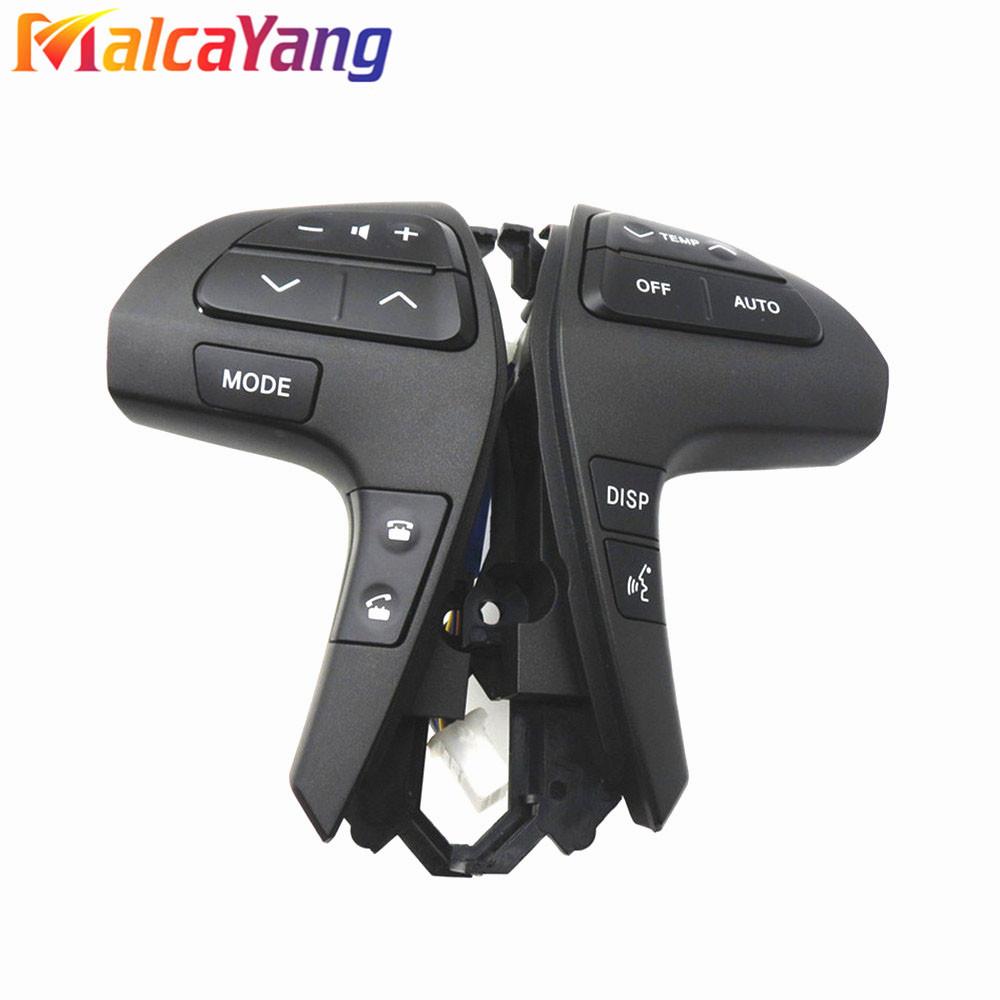 

UV silver Bluetooth Steering Wheel Audio Control Button Switch 84250-06160 For Toyota Camry Corolla Hilux Vigo Highlander Innova чорний