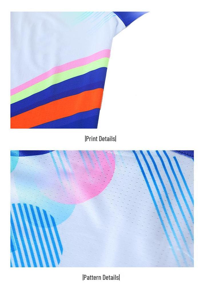 Unisex Quick-Dry Mesh Half-Zip Badminton & Tennis Competition Shirt with Custom Print