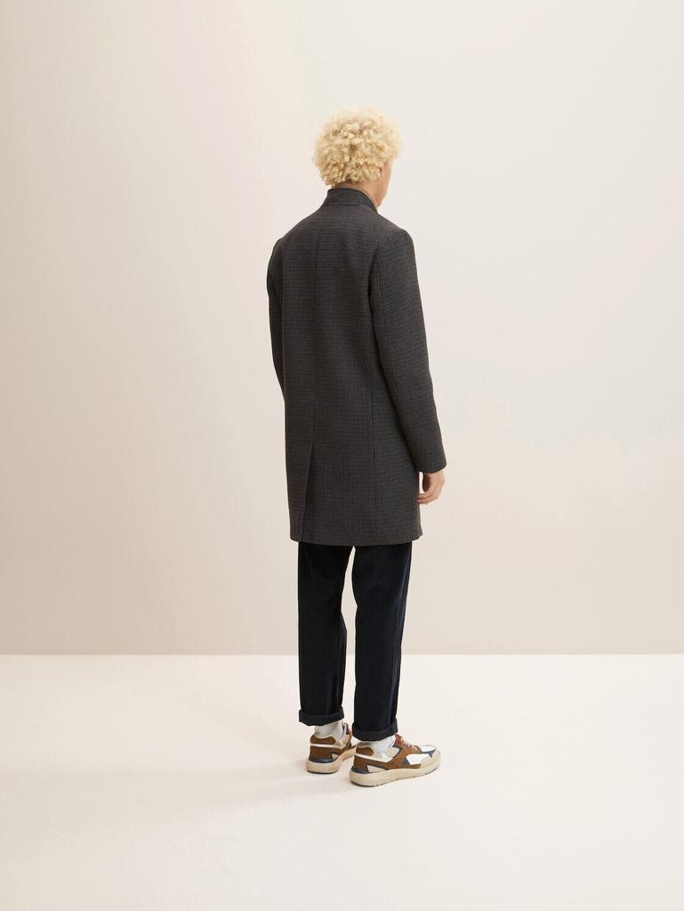 Coat Tom Tailor Denim Wollmantel (1032440) Gray-brown-navy Mini Check