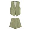 Fashion Style Summer New Women's Linen Blended Fine Cut Vest V-neck Casual Sleeveless Vest 8025939