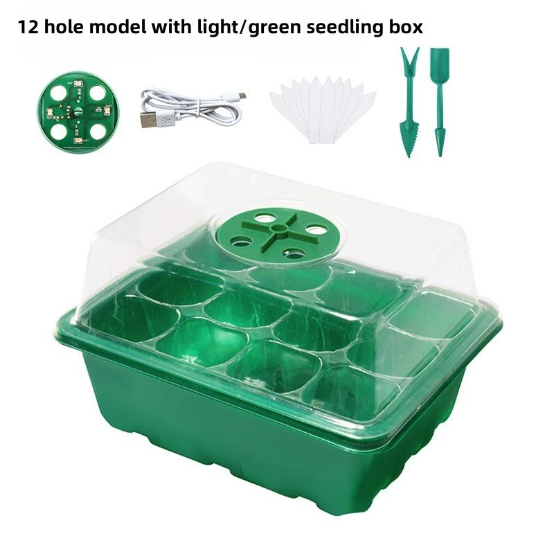 

12/6 ячеек Ящик для рассады Прямоугольный Дышащий со светом Экстрактор для рассады для овощей Суккуленты Садовый Посадочный поддон