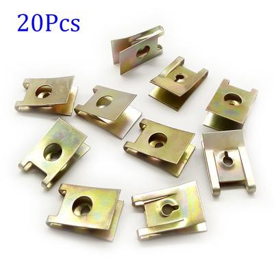 Auto Fasteners Body Door Panel Trim Dashboard Fixed U-Type Gasket Clips Part 20x