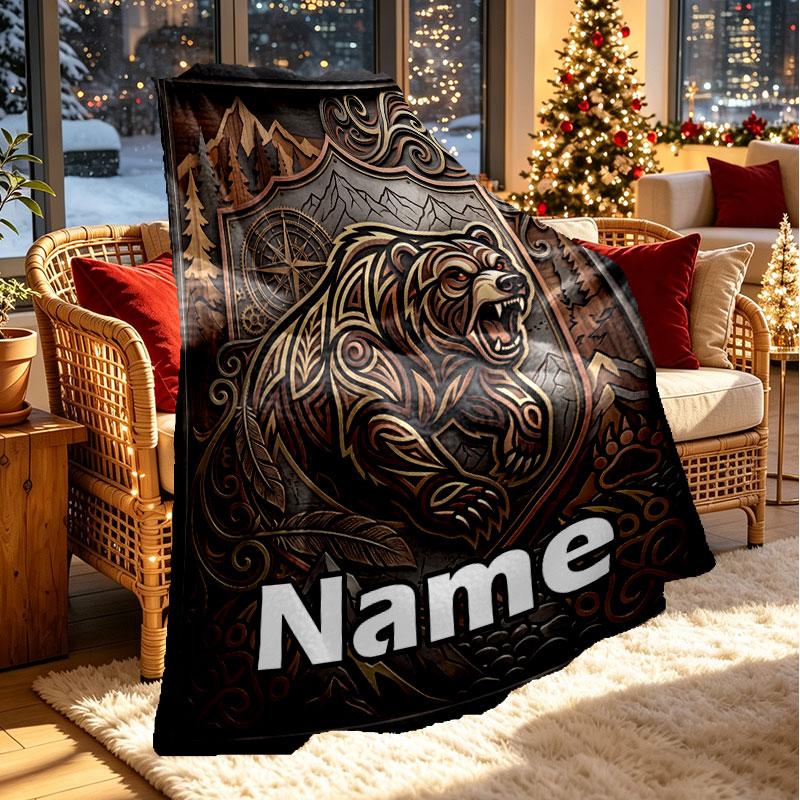 Custom Name Personalized North Sydney Bears Print Blanket, Home Decor, Bedroom, Sofa, Camping, Couch, Gifts for Birthday Christmas