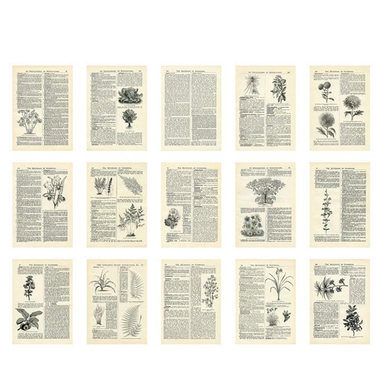 30 Pcs Vintage Old Newspaper Background Paper DIY Diary Album Scrapbooking Collage Material Paper Junk Journal Supplies