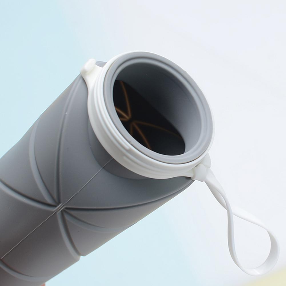 600ml Collapsible Water Bottles Foldable Leak Proof Travel Water Bottle Reusable Camping Cup For Outdoor Sports