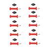 10Pcs Electric Fence Gate Handles Red ABS Heat Cold Resistant with 10Pcs Insulators