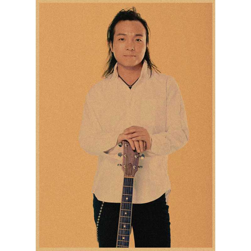 

Xu Wei Folk Singer Retro Kraft Paper Poster - Free Shipping Wall Art Decor White card paper (non-adhesive) 30*42 cm
