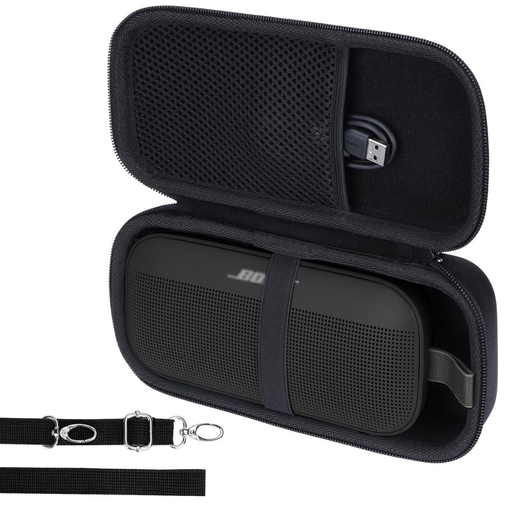 Lebakort Storage Case Compatible with BOSE SoundLink Flex Bluetooth Speaker (2nd Generation) / SoundLink Flex Portable Speaker (Black Case)