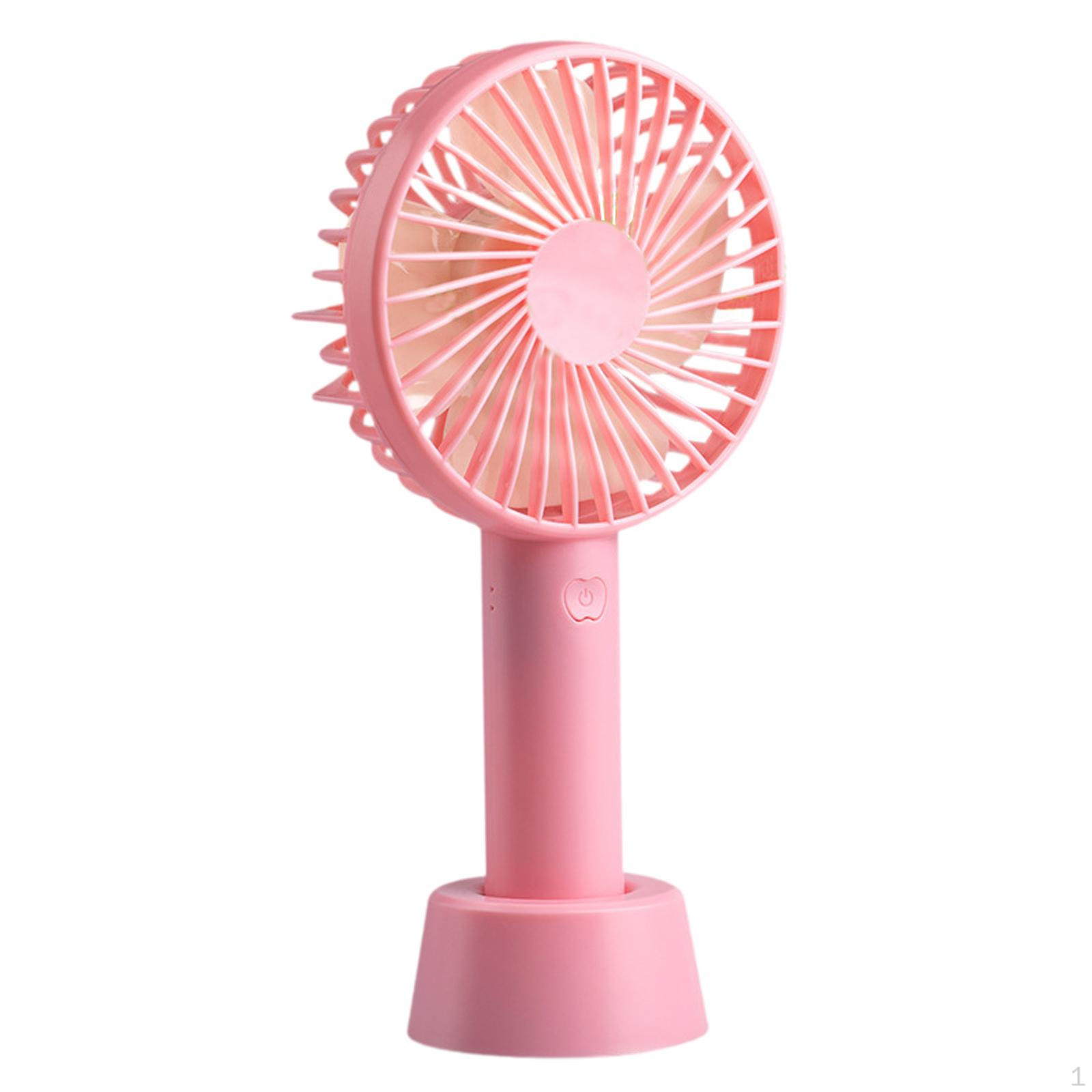 

Handheld Fan Air Cooling Rechargeable Compact Lightweight Table Portable Personal for рожевий
