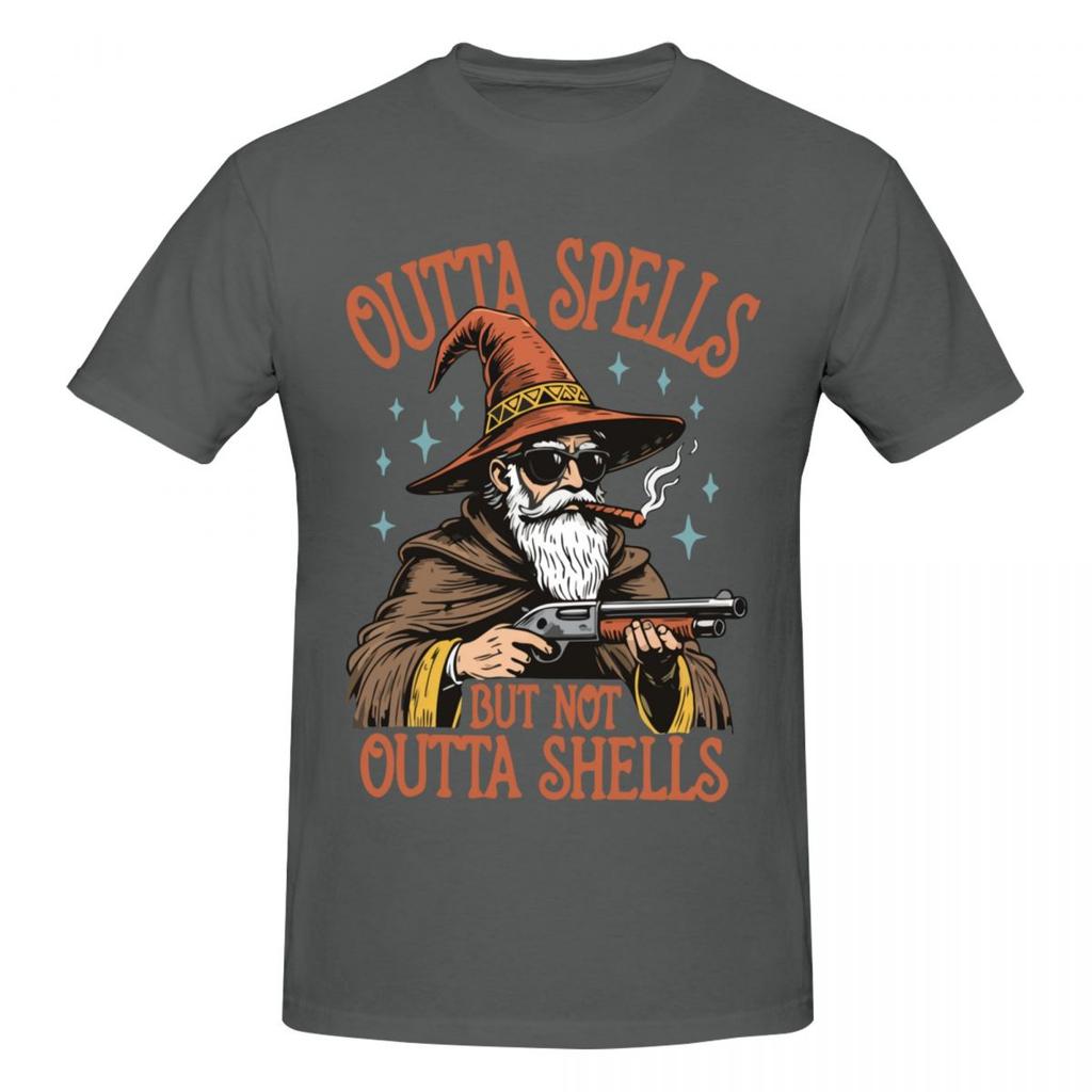 Unisex Lustiges Zauberer Meme Keine Zaubersprüche Mehr Aber Noch Schalen Spaß T-Shirt Streetwear Rundhals Baumwolle T-Shirts