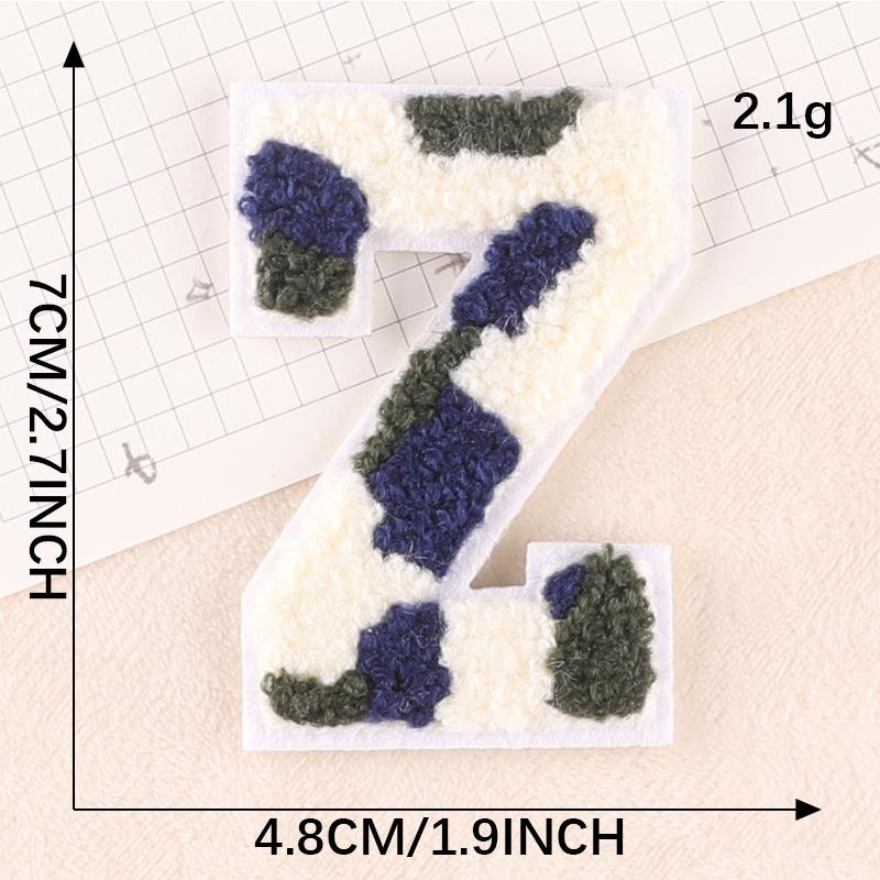 

Компьютерная вышивка Полотенце Вышивка Тканевая этикетка Камуфляж Английский алфавит Ручной аккаунт DIY Патч Аксессуары Синель Вышивка Тканевая наклейка Z