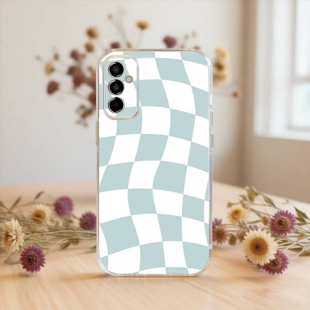 

Solid color plaid Phone Case Transparent Silicone Soft For SamsungA10,12,20,21S,30,31,40,50,51,52,70,71 Samsung a30 a20