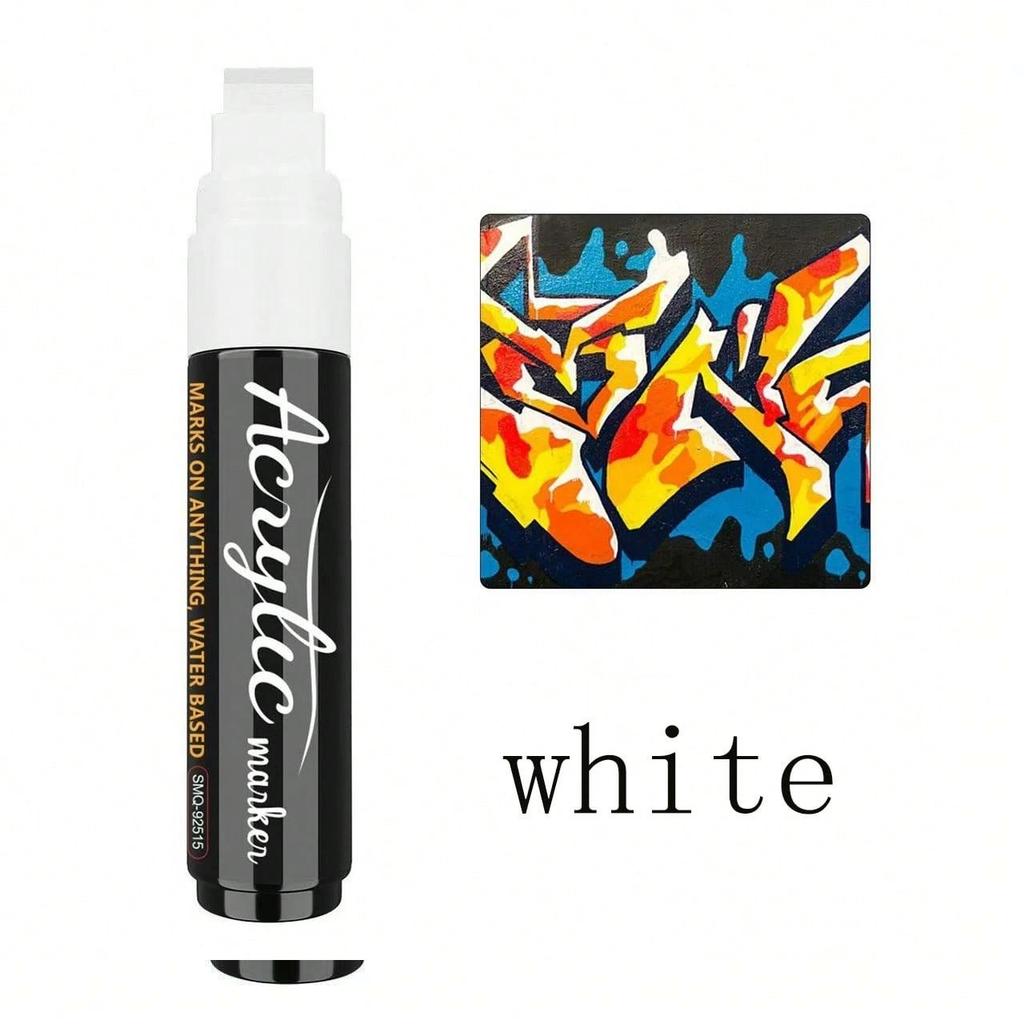 1pcs 15mm Large Capacity Acrylic Marker Pen Water-Based Painting & Graffiti Brush Pen For Art Use Student Back To School