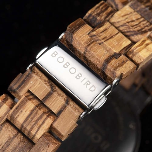 BOBO BIRD Men's Wood Watch, Analog Quartz Movement, Week Display, Lightweight, Handmade Wooden Watch for Men