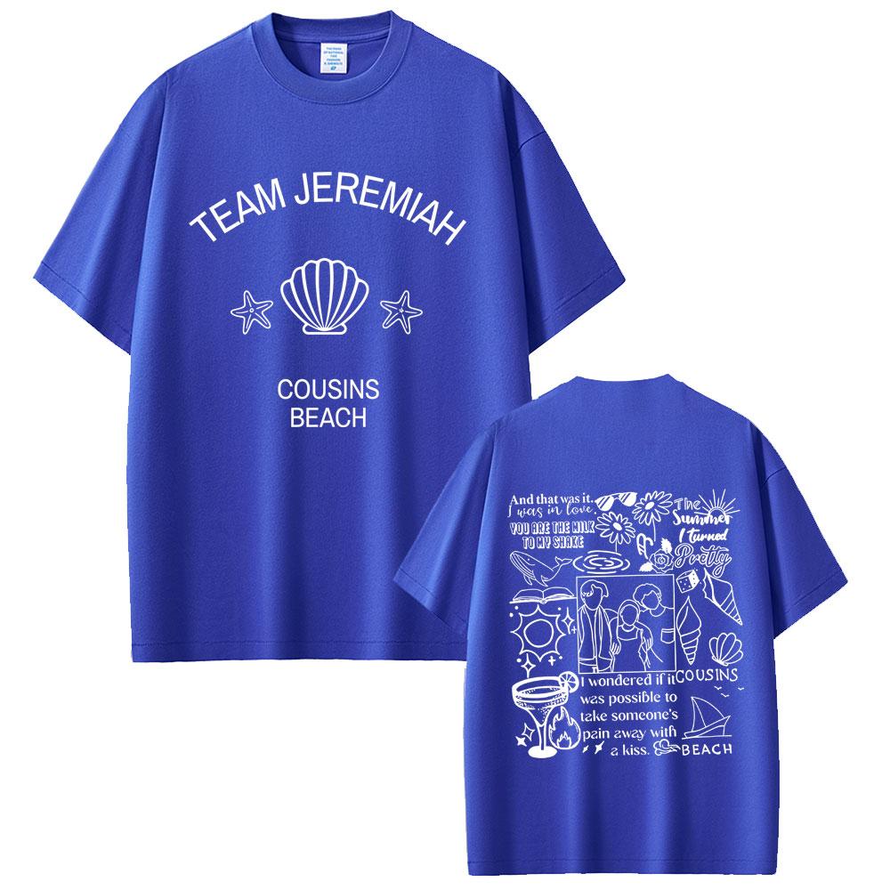 TV Play L'estate in cui sono diventata bella Squadra Jeremiah Cugini Spiaggia Stampa Grafica Maglietta Unisex Donna Casual Cotone Magliette Oversize